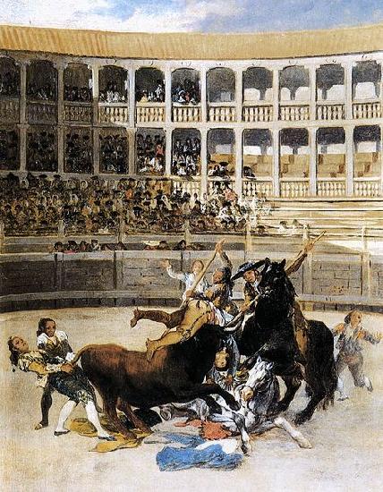 Francisco de Goya Picador Caught by the Bull oil painting picture